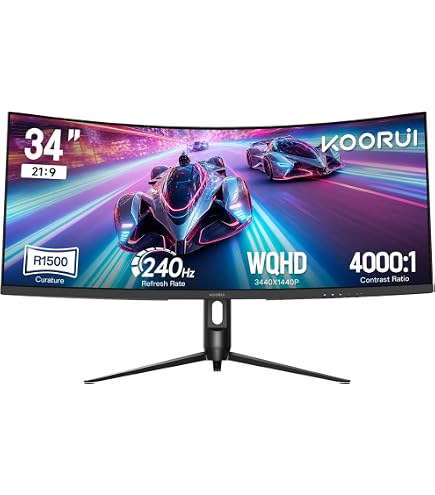 KOORUI 27 Inch OLED Gaming Monitor, 1440P 240Hz Computer Monitor